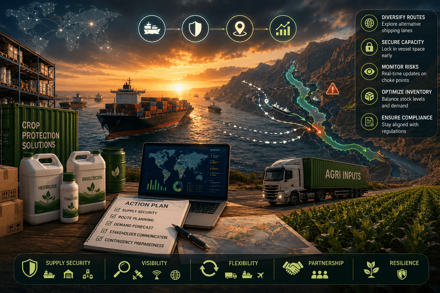 Logística de protección de cultivos: cómo afrontar la fase final de la disrupción de Ormuz