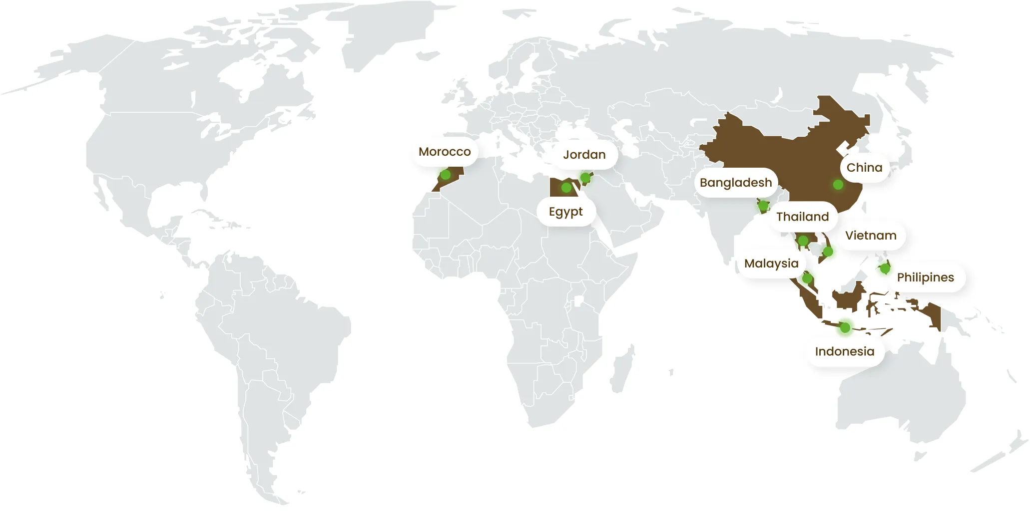 World map - Tradeasia