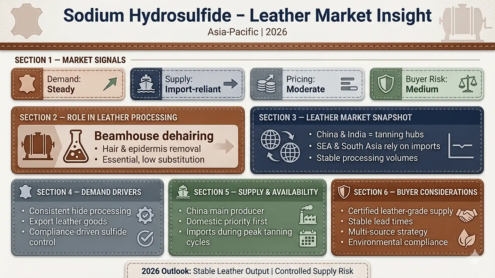 Sodium Hydrosulfide Market Insight for Leather Industry in Asia-Pacific (2026)