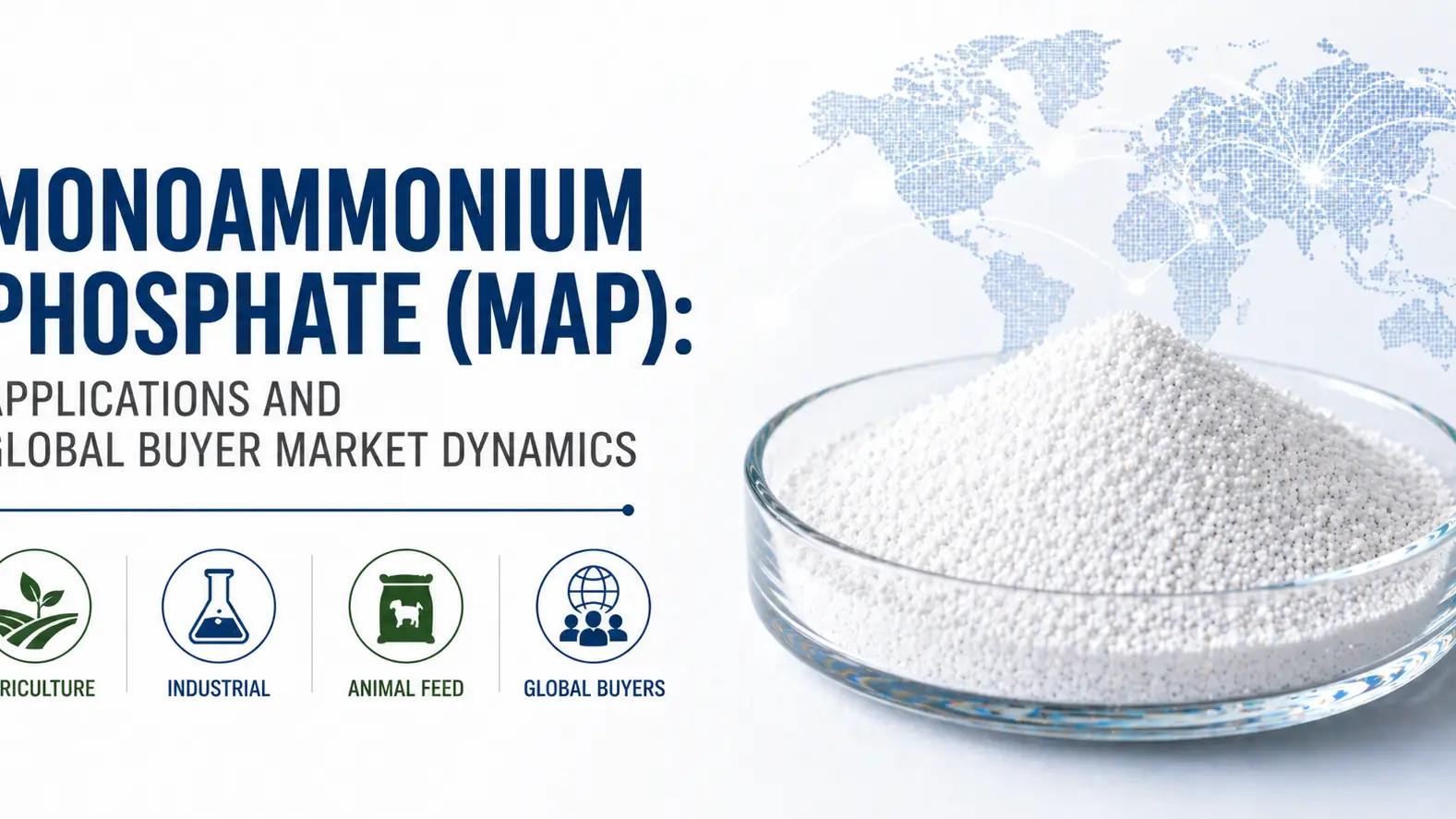 Fosfato monoamónico (MAP): aplicaciones y dinámica del mercado global de compradores