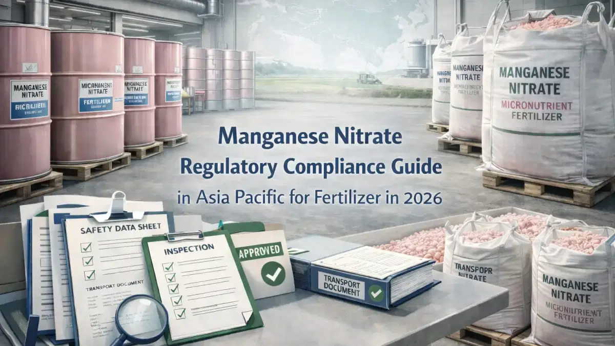 Manganese Nitrate Regulatory Compliance Guide in Asia Pacific for Fertilizer in 2026